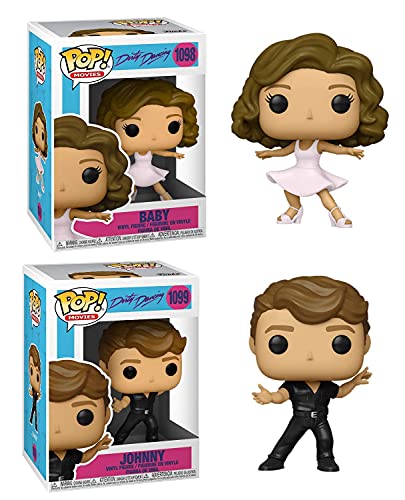 Pop Movies: Dirty Dancing Finale Baby & Johnny Bundle (Collector's Set of 2 Figures) - Box Protectors Included