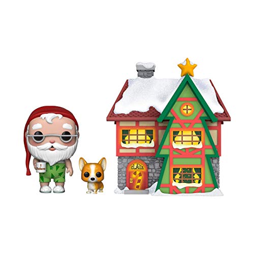 Funko 44423 Pop! Town: Holiday - Santa’s House with Santa & Nutmeg Collectible Vinyl Figure