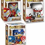 Warped Heroes Exclusive Pop! Figures Infinity Warps Bundled with Marvel Iron Hammer Glow in The Dark + Soldier Supreme + Arach-Knight 3 Items Warped Heroes Exclusive Pop! Figures Infinity Warps Bundled with Marvel Iron Hammer Glow in The Dark + Soldier Supreme + Arach-Knight 3 Items