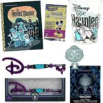 Awaken Haunted Mansion Souls Disney Ghosts Spirit Characters Mini Figure Bundled with Hitchhiking Shot Glass + Collectible Key Edition + Ride Book + Disneyland Anniversary Cards Pack Spooky 5 Items