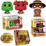Burgler Figure McDonalds Pop! Exclusive Ad Icons Character Green & Red Fry Kids Bundled with + Hamburgler + Hamburger Puzzle 3 Items Burgler Figure McDonalds Pop! Exclusive Ad Icons Character Green & Red Fry Kids Bundled with + Hamburgler + Hamburger Puzzle 3 Items