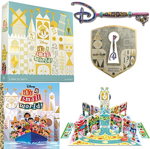Boat Game It's A Small Attraction Bundled with Disney Parks Ride Pop Up Board + Mini Collectible D Key Pin + Little Book Ride 3 Items