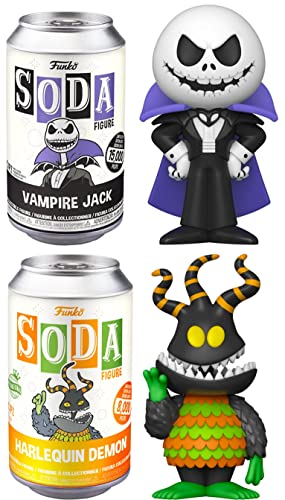 Vampire Oogie Skellington Figure Nightmare Before Christmas Vinyl Soda Bundled with Jack Halloweentown Tin Can Character + HarleyQuinn Demon 2-Items Fright Fun