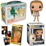 No Girl James Bond Collection Pop! Figure & Tin Pack Bundled with Honey Ryder + Sean Connery Box Tote Movie Poster + 007 Goldeneye Trading Cards 3 Items