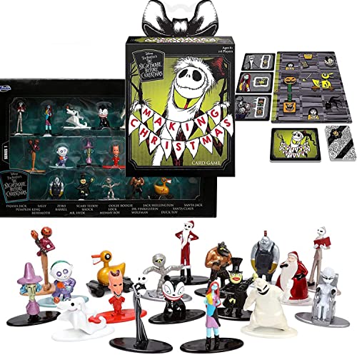 Making Toys Figure Nightmare Before Christmas Pocket Pop Game Cards Bundled with 18 Halloweentown Mini Nano Fig Jack Skellington / Sally / Zero / Lock Shock Barrel /Oogie Boogie / Mayor 2-Items