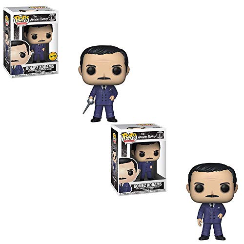 Funko POP! Television The Addams Family: Gomez Addams Limited Edition Chase and Gomez Addams Non Chase Toy Action Figure - 2 POP Bundle