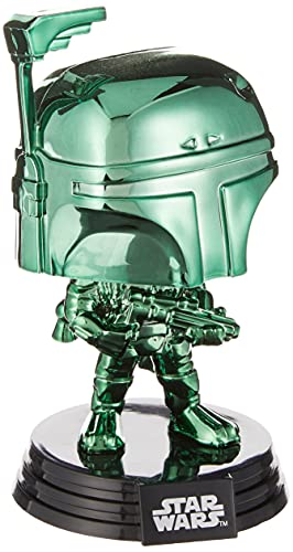 Funko 41901 Pop Disney: Star Wars - Boba Fett (Green Chrome) Summer Convention, Amazon Exclusive, Multicolor