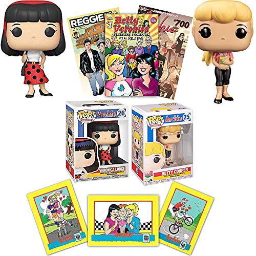 Be Veronica Pop! Archie Figures Comics Gang Betty Bundled with Trading Cards Pack + 4 Comic Books 4- Items
