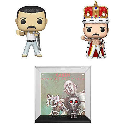 Funko Rocks: POP! Queen Collectors Set - Freddie Mercury Radio Gaga 1985, News of The World Album, Freddie Mercury King