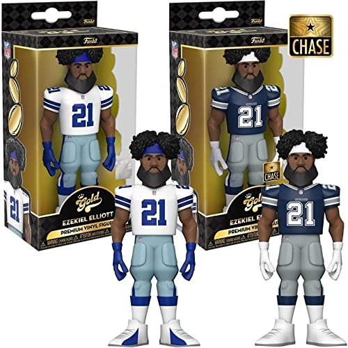 Ezekiel Elliott (Dallas Cowboys) Funko Gold & Chase 5" NFL Combo (2)