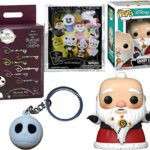 Treasures of Halloweentown Nightmare Before Christmas Pop! Figure Sandy Claws Bundled with Disney Jack Skellington Ball Hanger + Blind Bag Plush Clip + Disney Key Pin NBC Character 4-Items Treasures of Halloweentown Nightmare Before Christmas Pop! Figure Sandy Claws Bundled with Disney Jack Skellington Ball Hanger + Blind Bag Plush Clip + Disney Key Pin NBC Character 4-Items