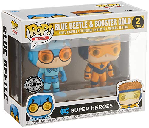 Funko Pop Heroes: DC Justice League - Booster Gold & Blue Beetle Vinyl Figures (2-Pack)