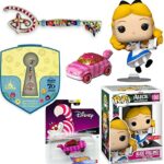Falling Figure Alice in Wonderland Disney Exclusive Pop! Figure Bundled with Celebrate Mad Party Anniversary Key Pin + Pink Chesire Cat Character Car 3 Items Falling Figure Alice in Wonderland Disney Exclusive Pop! Figure Bundled with Celebrate Mad Party Anniversary Key Pin + Pink Chesire Cat Character Car 3 Items