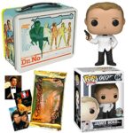 Gunbarrel James Bond Collection Pop! Figure Spectre Agent 007 Bundled with Exclusive Specialty Series + Dr. No Tin Tote Sean Connery + Movie GoldenEye Trading Cards 3 Items