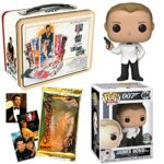 Agent Bond Exclusive 007 Vinyl Pop! Movies James Figure Daniel Craig Spectre Bundled with Live Let Die Art Tin Tote + Goldeneye Theme Trading Cards Pack 3 Items