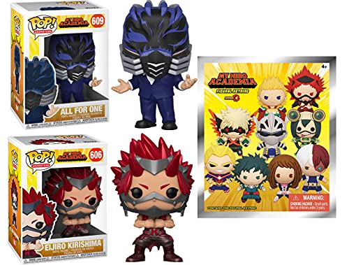 Teachers + Students Reports to The Cafeteria: Funko Pop! Animation My Hero Academia - All for One 609/ Eijiro Kirishima 606/ Bonus My Hero Figural Keyring Series 4 Blind Bag (3Pcs)