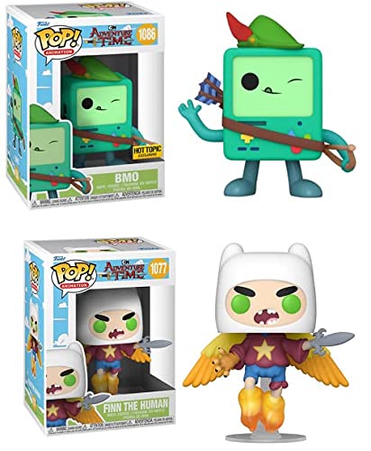 The Fun Will Never end, It's Adventure Time! Funko Pop! Animation Bundle: BMO 1086 Store Exclusive + Finn The Human 1077 2Pcs