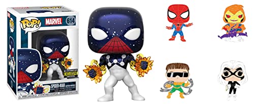 Spidey Senses Tingling Funko Bundle: Spider-Man Captain Universe EE Exclusive 614 + Funko Sinister Six Store Exclusive Enamel Pop! Pin Set (Spidey/ Black Cat/ Hobgoblin/ Doc Oct) 2 Items