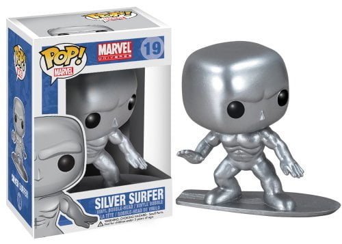 Funko POP Marvel Bobble Figure, Silver Surfer,Multi-colored