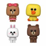 Funko Pop! Line Friends Set of 4: Brown, Cony, Sally and Choco