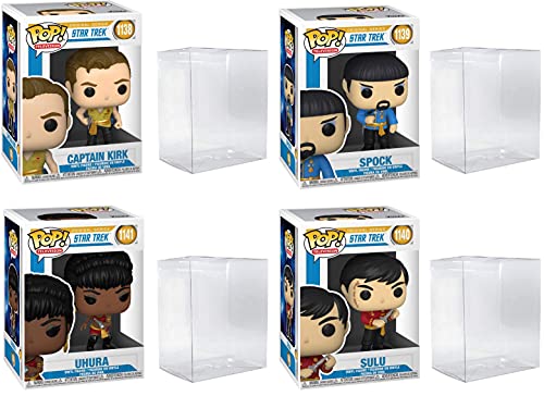 Funko Pop! TV: Star Trek - Mirror Mirror Set of 4 Figures - Kirk, Spock, Sulu and Uhura - in Pop Protectors