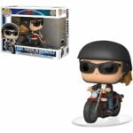 Carol Danvers on Motorcycle: Captain Marvel x POP! Rides Vinyl Figure + 1 Official Marvel Trading Card Bundle [#057 / 36418]