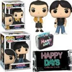 Joanie Loves Chachi Happy Days Pop! Figure Cunningham Bundled with Scott Baio + Trading Cards Pack & Mini Tiny Tin Box 70's TV Show 4 Items
