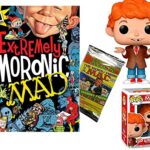 Extremely Mad Magazine Figure Icon Alfred E. Newman Pop! Bundled with Book of Moronic Wacky Mad Collection & Pack of Retro Cards 3 Items