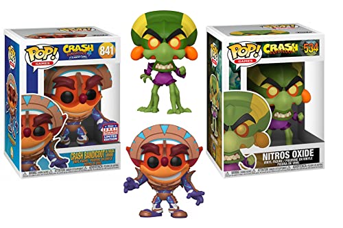It's Bandicoot Time Pop! Games Bundle: Nitros Oxide 534 + Crash Bandicoot in Mask Armor Convention Exclusive 841
