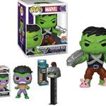 The Big Green Man Means Trouble: Funko Pop! Bundle - Huge 6" Professor Hulk 705 (Exclusive) + Marvel Lucha Libre El Furioso 708/ Hulk Gladiator POP! PEZ 3pcs