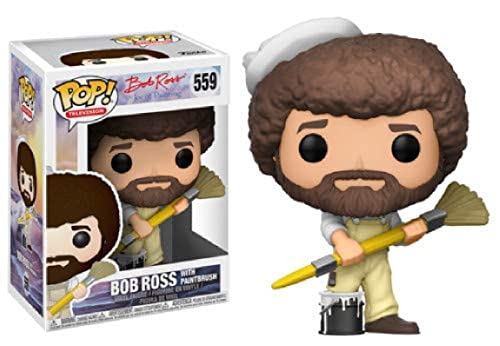 Funko POP! TV: Bob Ross - Bob Ross in Overalls Collectible Figure,Multi-colored