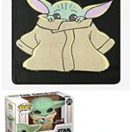 Protect The Child- Star Wars Funko Pop! Bundle: The Madalorian Super Plush Throw Baby Yoda Disney 48 X 60 + Funko POP! Star Wars The Child W/ Control Knob Store Exclusive 370 (2 Pack)