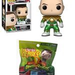 Its Always The Green One Power Rangers Funko Pop! Bundle: Tommy (Green Ranger) No Helmet Metallic Exclusive #669 + Bonus Exclusive Mighty Morphin Power Rangers Pint Size Heroes Bag (2 Items)
