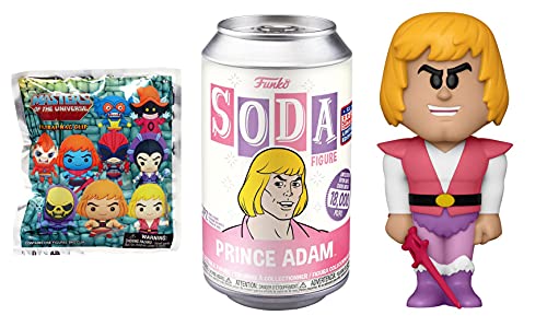The Main Man/ Master Of The Funko Pack: Vinyl SODA: MOTU Prince Adam 2021 Funkon Exclusive + Bonus 3D Figural Keyring He-Man and the MOTU Series 1 Mystery Pack 2 items Total