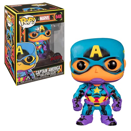 Funko 48845 Marvel Black Light Captain America Collectable Toy, Multicolour