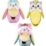 Funko Plush - Bananya - Flower Cat, Pink Cat and Rainbow Unicorn Cat - Set of 3 - 7 Inch