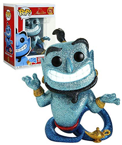 Funko Movies: Aladdin - Diamond Glitter Genie with Lamp Collectible Figure, Multicolor