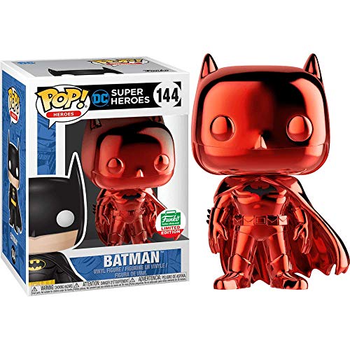 Funko Pop! DC Super Heroes Red Chrome Batman Shop Exclusive Vinyl Figure