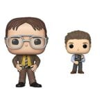 Funko Pop! TV: The Office - Dwight Schrute & Pop! TV: The Office - Jim with Nonsense Sign Blue, 3.75 inches Funko Pop! TV: The Office - Dwight Schrute & Pop! TV: The Office - Jim with Nonsense Sign Blue, 3.75 inches