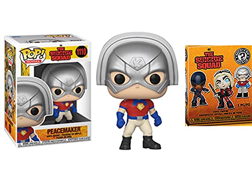 Justice at All Costs Funko Pop! Bundle: The Suicide Squad - Peacemaker 1110 + 1 Bonus Mystery Mini Blind Box (2 Items)