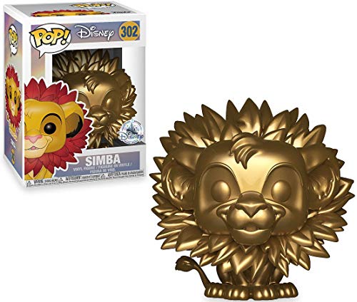 The Lion King POP! Disney Simba Exclusive Vinyl Figure #302 [Gold, Leaf Mane]