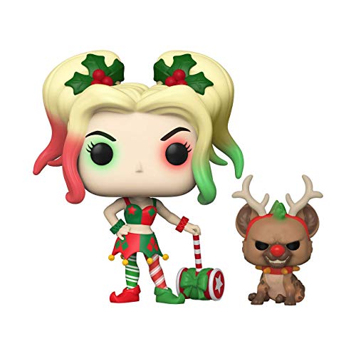 Funko Pop! DC Heroes: DC Holiday - Harley Quinn with Helper, Multicolor, 3.75 inches (50656)
