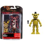 Funko Five Nights at Freddy's Articulated Foxy Action Figure, 5" & Articulated Golden Freddy Action Figure,, Multicolor, 5.5 inches Funko Five Nights at Freddy's Articulated Foxy Action Figure, 5" & Articulated Golden Freddy Action Figure,, Multicolor, 5.5 inches