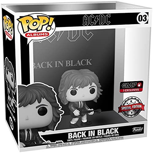 Funko POP! Albums: AC/DC - Back in Black (B&W) Vinyl Figure in Acrylic Case