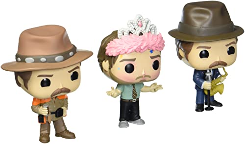 Funko TV: POP! Parks & Rec Collectors Set - Andy as Princess Rainbow Spar, Duke Silver, Hunter Ron