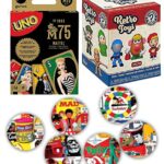 Decades Retro Fun Figure Minis Pop Bundled with Compatible with Mattel Games Matching Uno 75th Edition Iconic Games + Culture Vintage Toy Throw Back Puzzle 3 Items