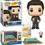 90's Scene Seinfeld Pop! Figure Jerry Standup Television Bundle with George Mini Character in Apartment + Blind Box Pin 3-Items 90's Scene Seinfeld Pop! Figure Jerry Standup Television Bundle with George Mini Character in Apartment + Blind Box Pin 3-Items