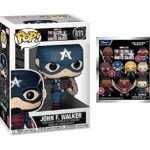 and The New Captain America Funko Pop! Bundle: Funko POP! Marvel: The Falcon and The Winter Soldier - John F. Walker 811 + The Falcon and The Winter Soldier 3D Foam Bag Clip Blind Bag