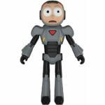 Morty [Purge Suit]: Rick & Morty x Mini Action Figure + 1 American Cartoon Themed Trading Card Bundle [26870]