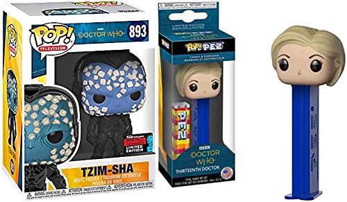 The 13th Doctor Traveling Through Time and Space: Doctor Who 13th Doctor POP! Pez + Pop! Television BBC Doctor Who Tzim- Sha 893 NYCC Exclusive 2 Item Bundle